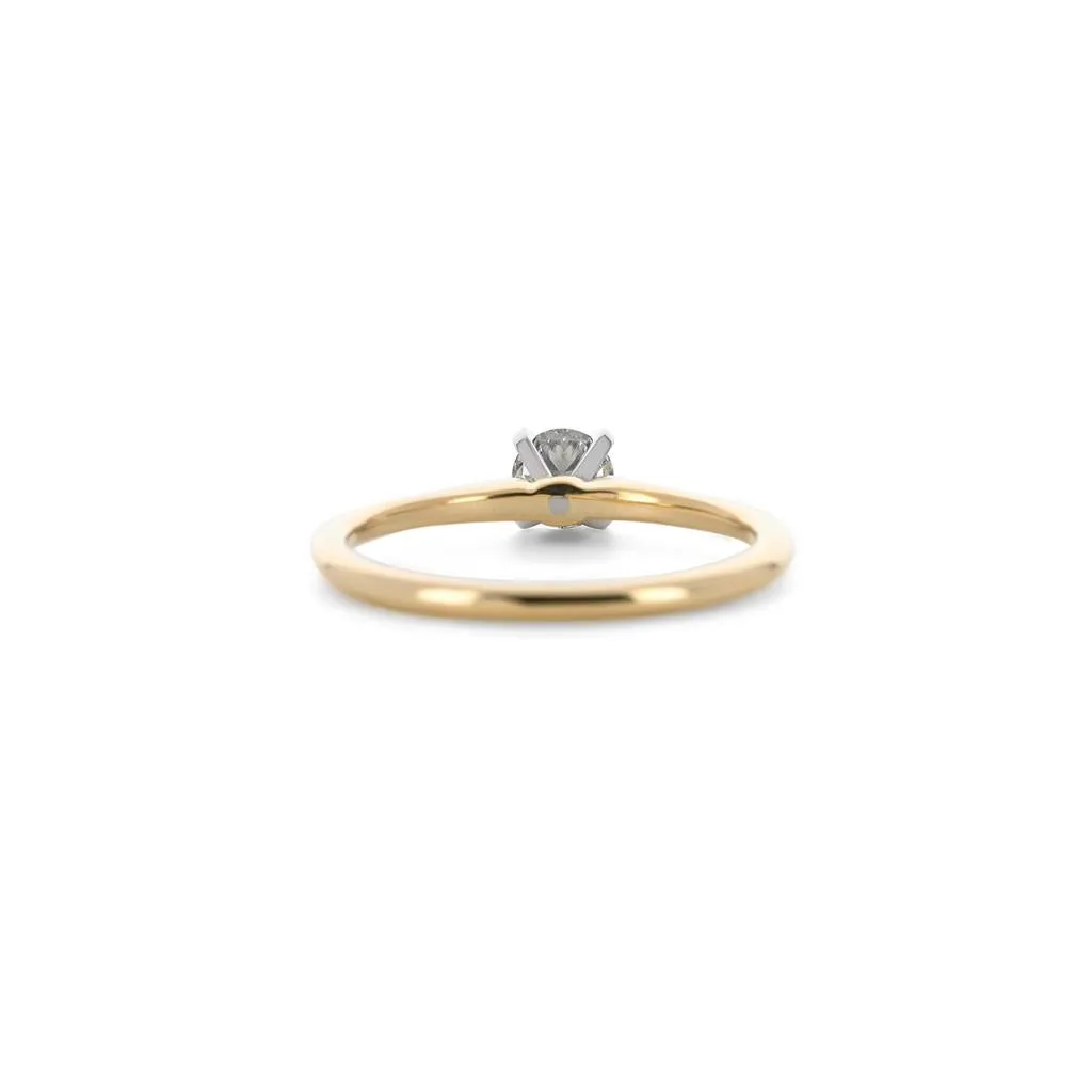 0.31ctw Round Diamond Engagement Ring - Yellow Gold