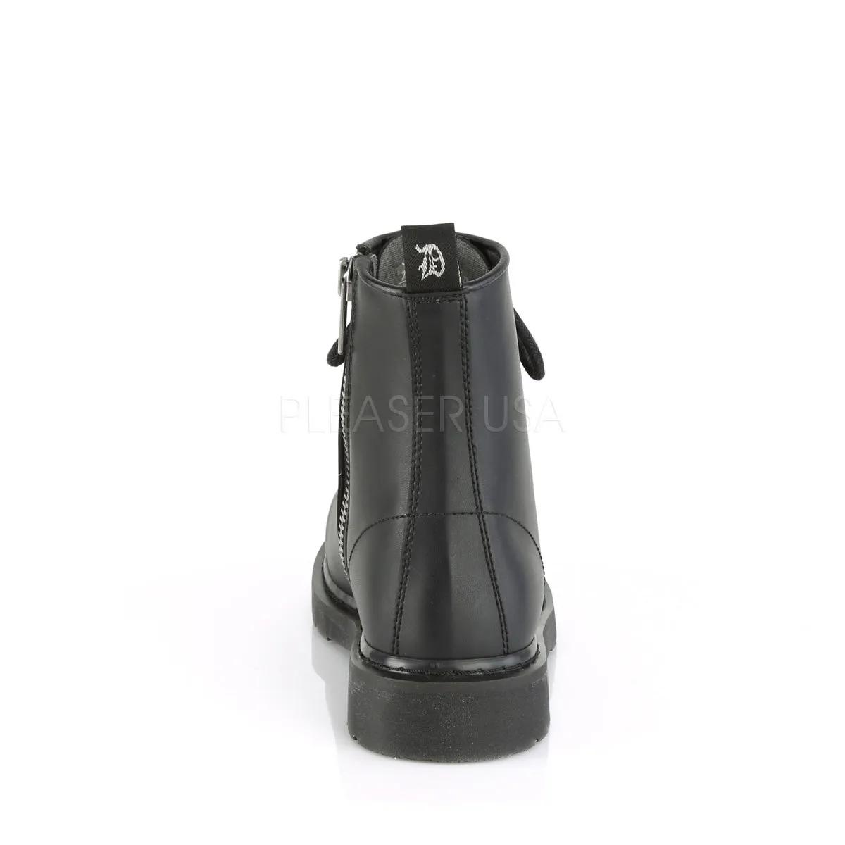 1 Inch Heel BOLT-100 Black Vegan Leather