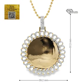 10K Gold 0.85 CTW Diamond Picture Charm