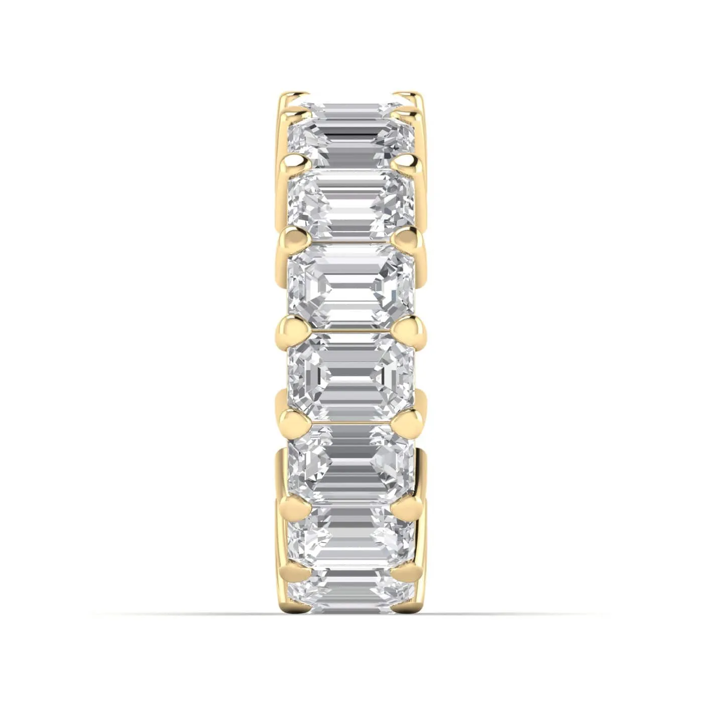 14K Gold Emerald Cut Diamond Eternity Ring Lab Grown