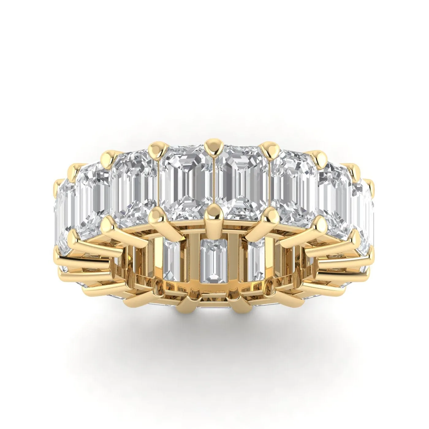 14K Gold Emerald Cut Diamond Eternity Ring Lab Grown