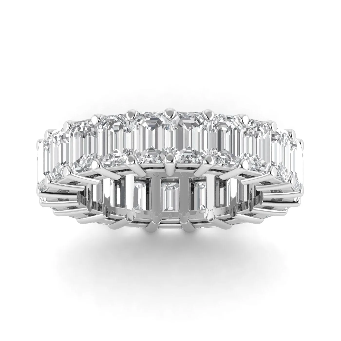 14K Gold Emerald Cut Diamond Eternity Ring Lab Grown