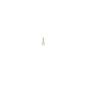 14k Single Small Diamond Charm | April Birthstone