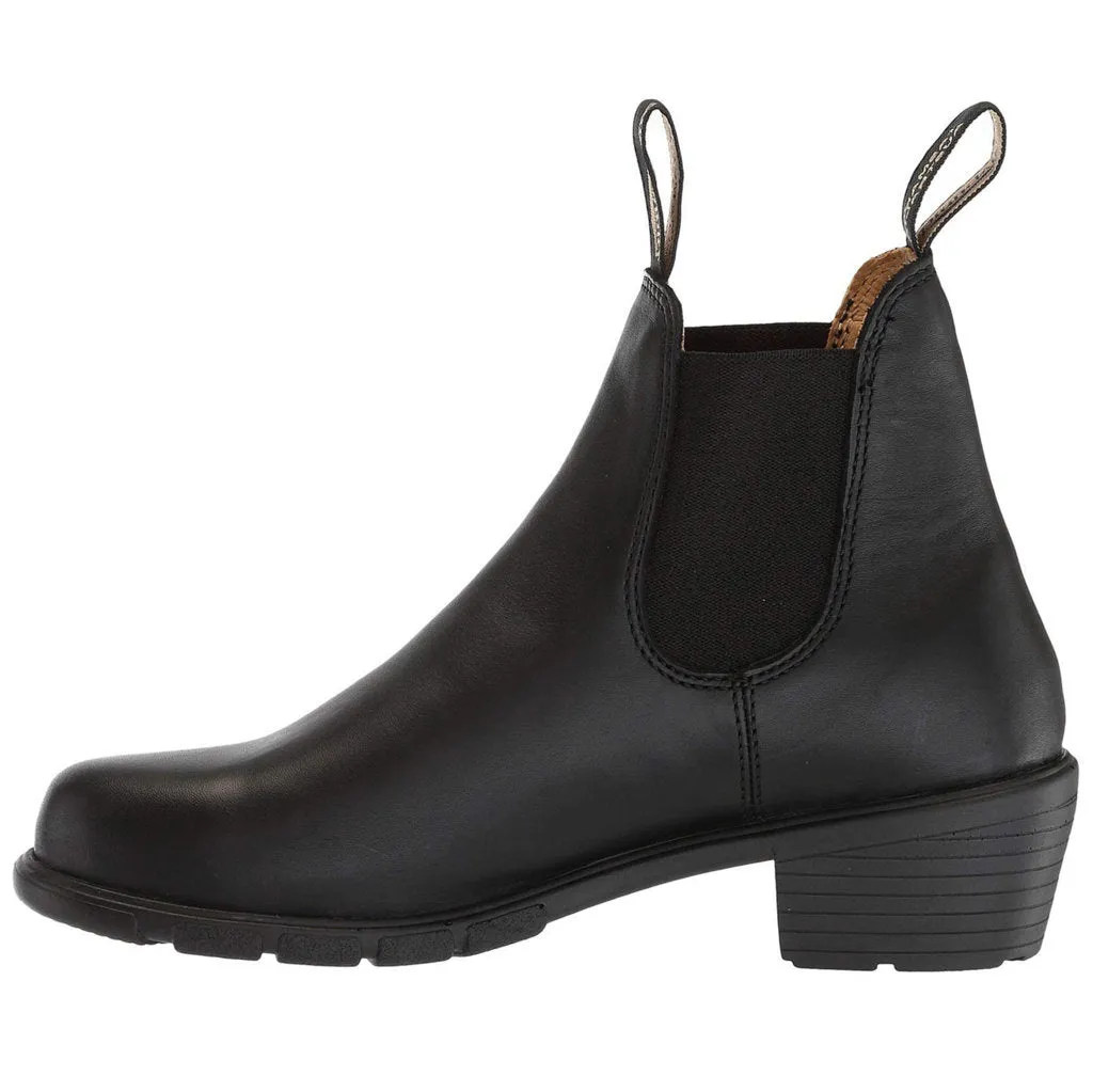 1671 Water-Resistant Leather Unisex Heeled Chelsea Boots