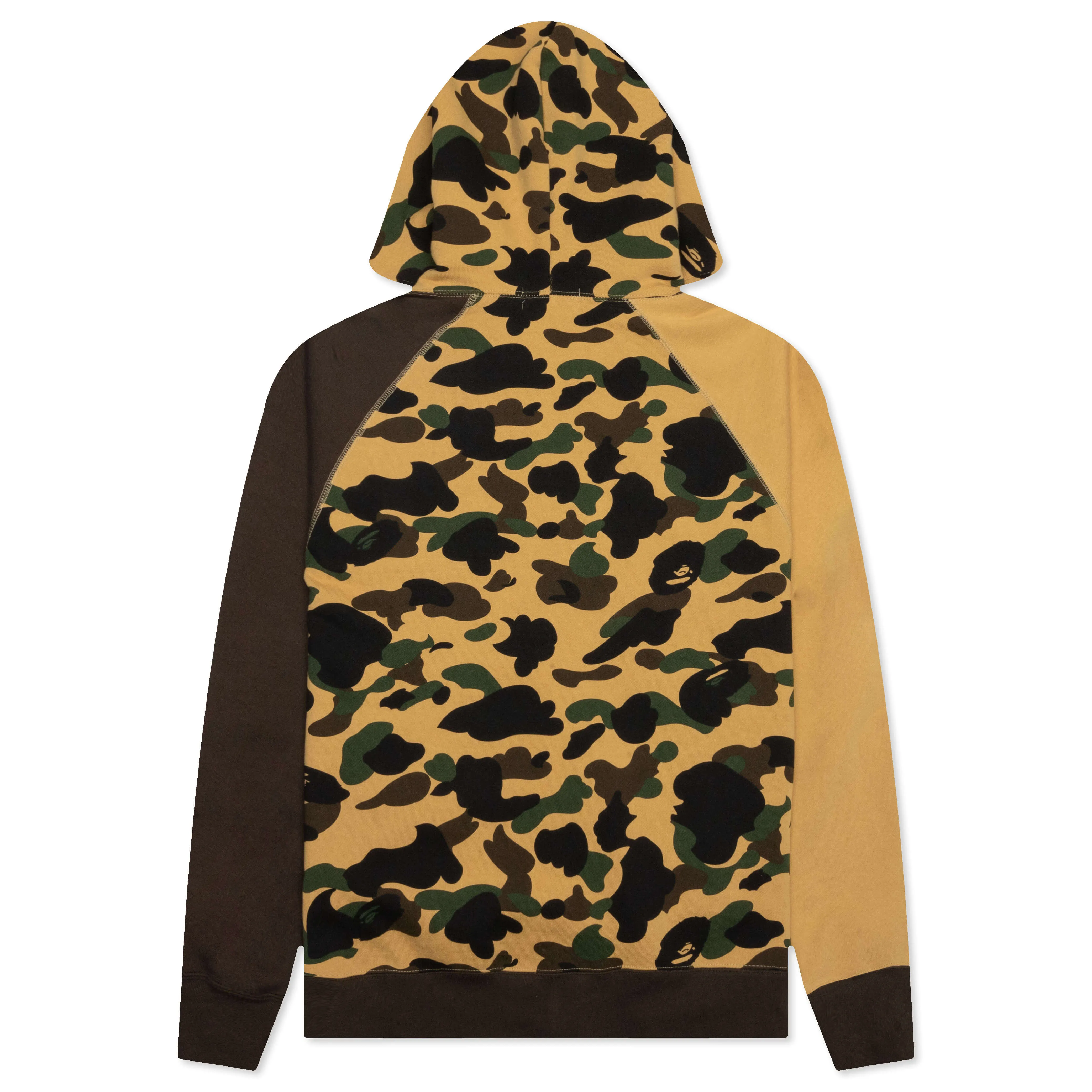 1st Camo Crazy College Full Zip Hoodie - Yellow