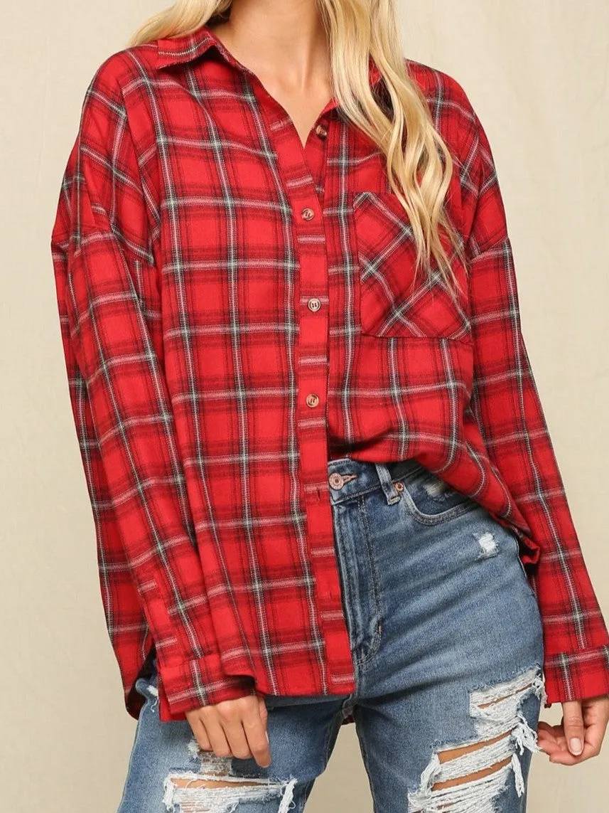 27 Nash Oversized Plaid Button Down