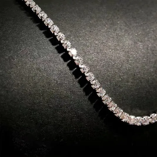 Adjustable Lab Diamond Bracelet - 925 Sterling Silver