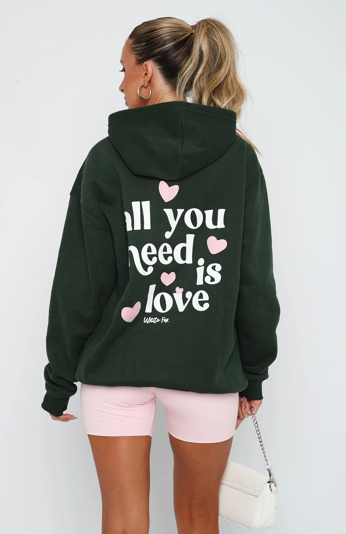 All You Need Is Love Hoodie Forest Green