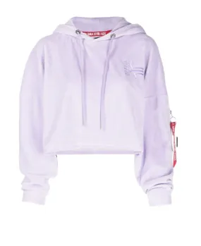 Alpha Industries cropped velvet hoodie