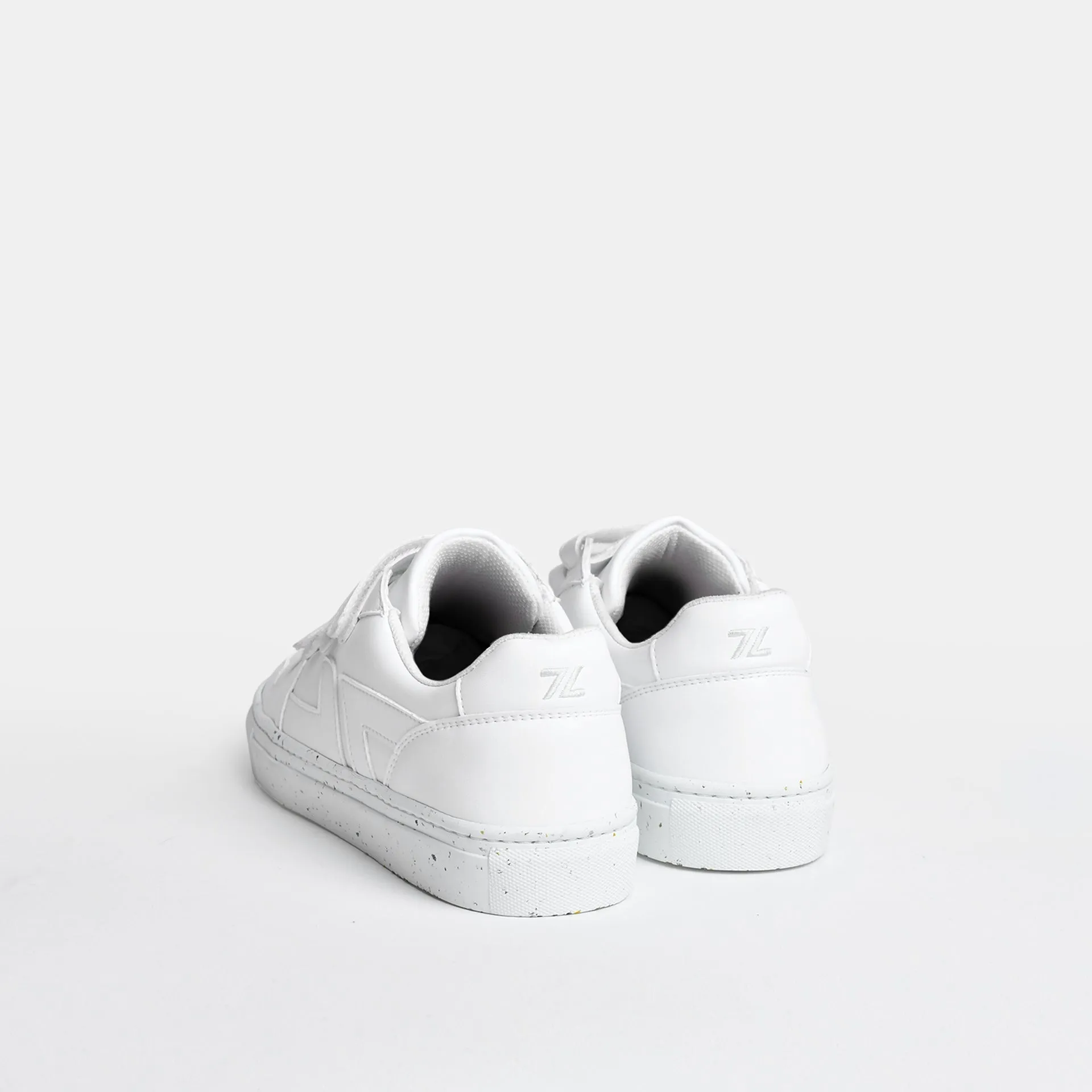 Alpha Vegan Leather Velcro Sneakers | White