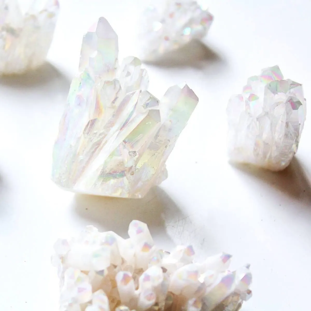 Angel Aura Quartz Crystal Clusters