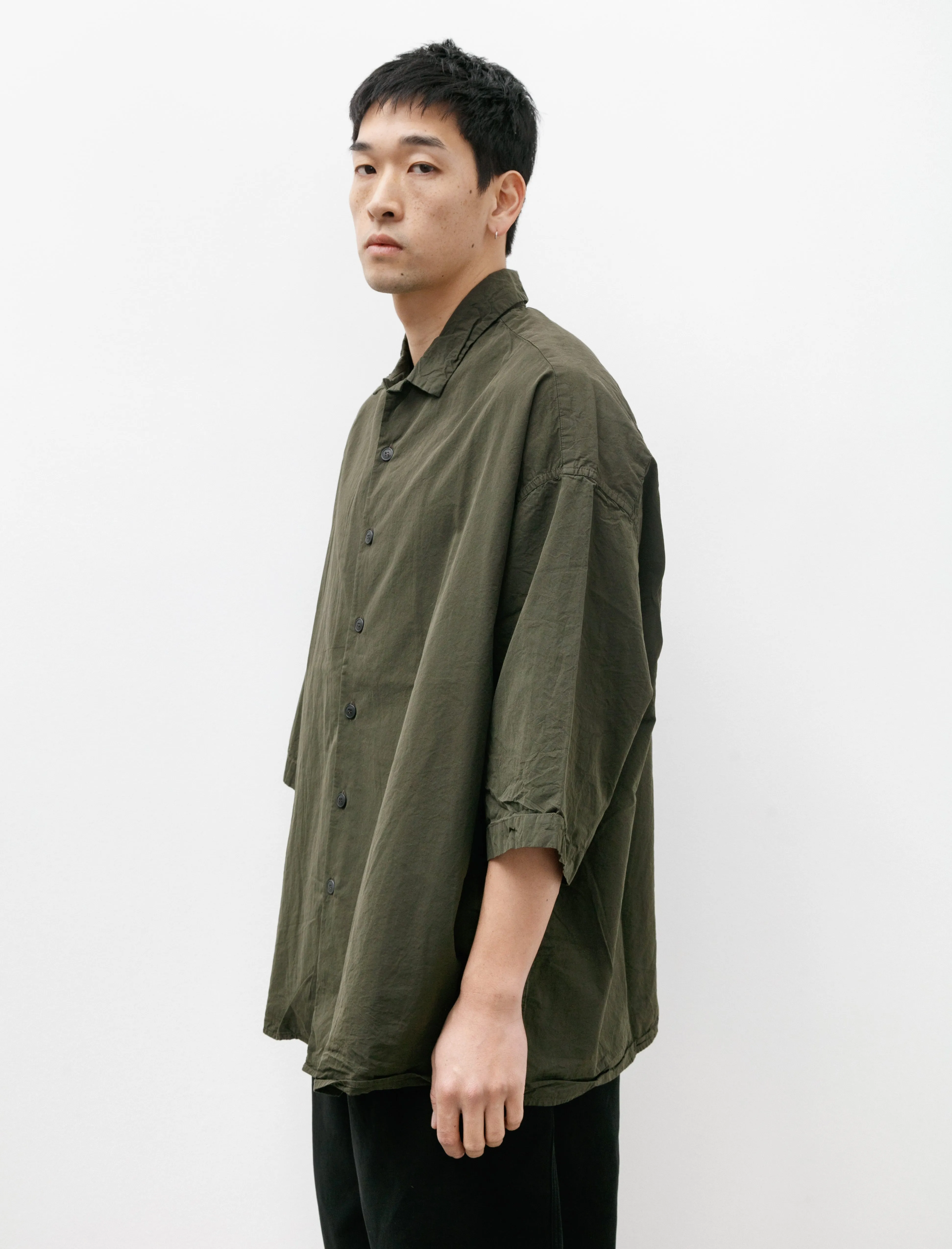 April Shirt Paper Cotton Dark Khaki