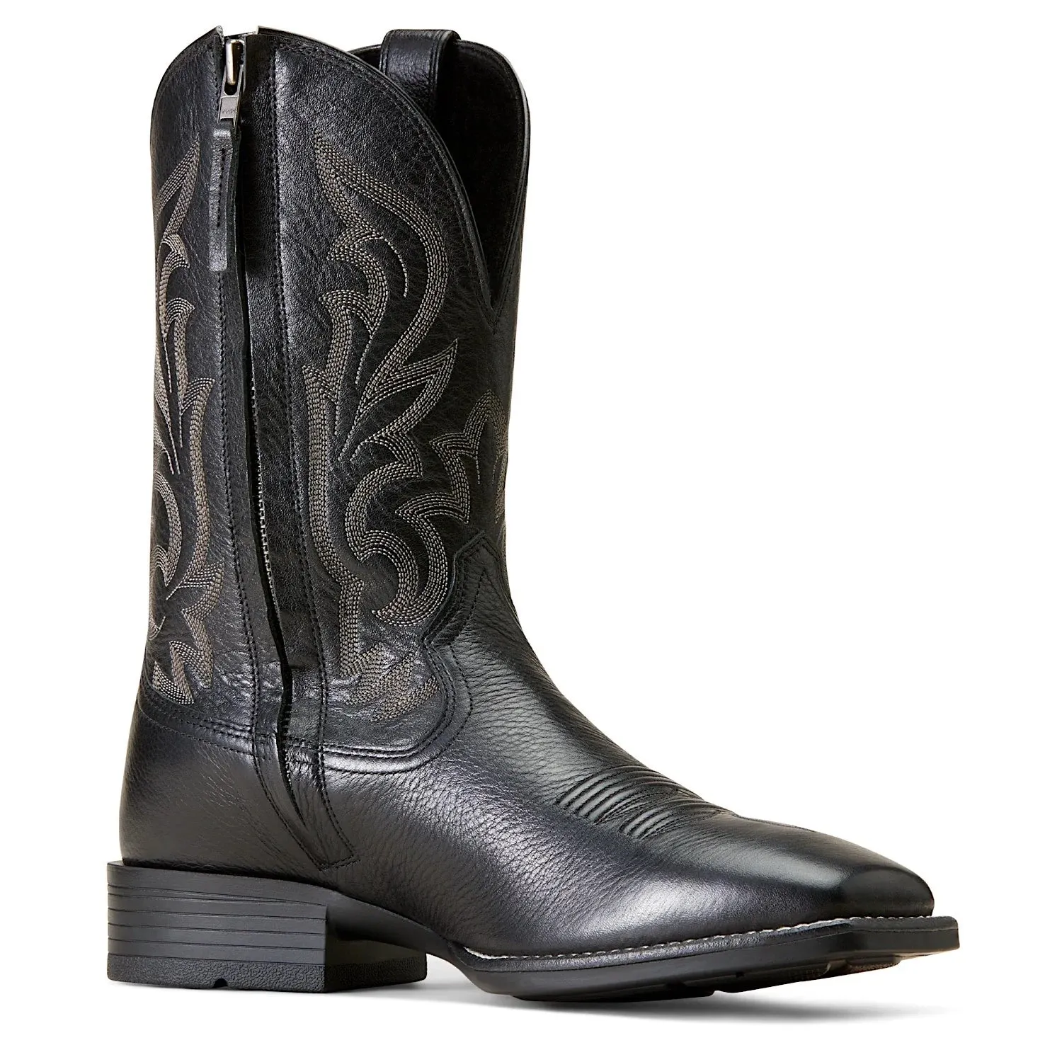 Ariat Mens Slim Zip Ultra Black Deertan Boot