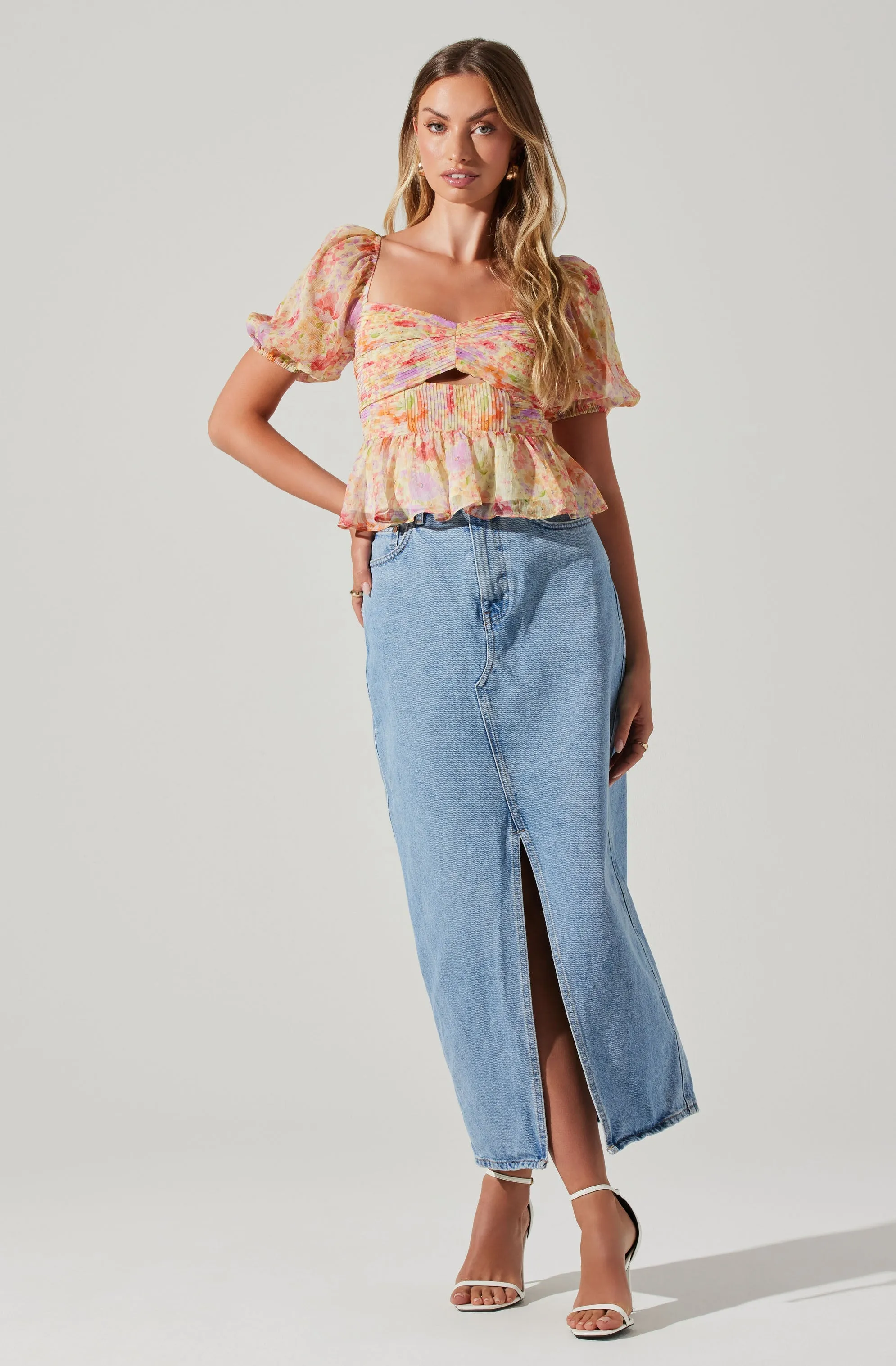 Arlet Puff Sleeve Floral Top