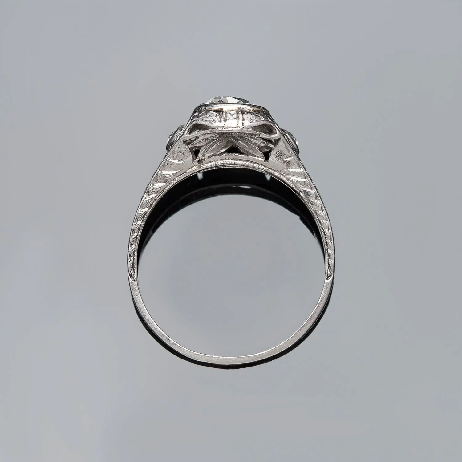 Art Deco Platinum & Diamond Engagement Ring 1.02ct