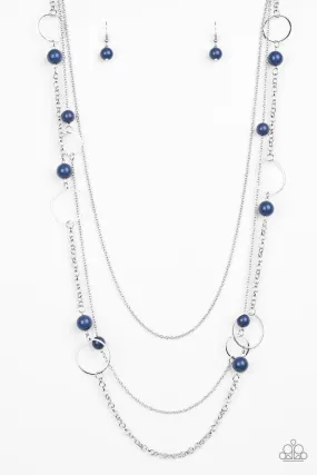 Beachside Babe Blue and Silver Necklace - Paparazzi Accessories