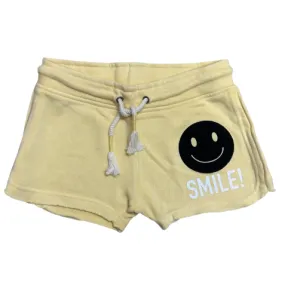 Black Smile Burnout Shorts - Yellow (Sample Sale)