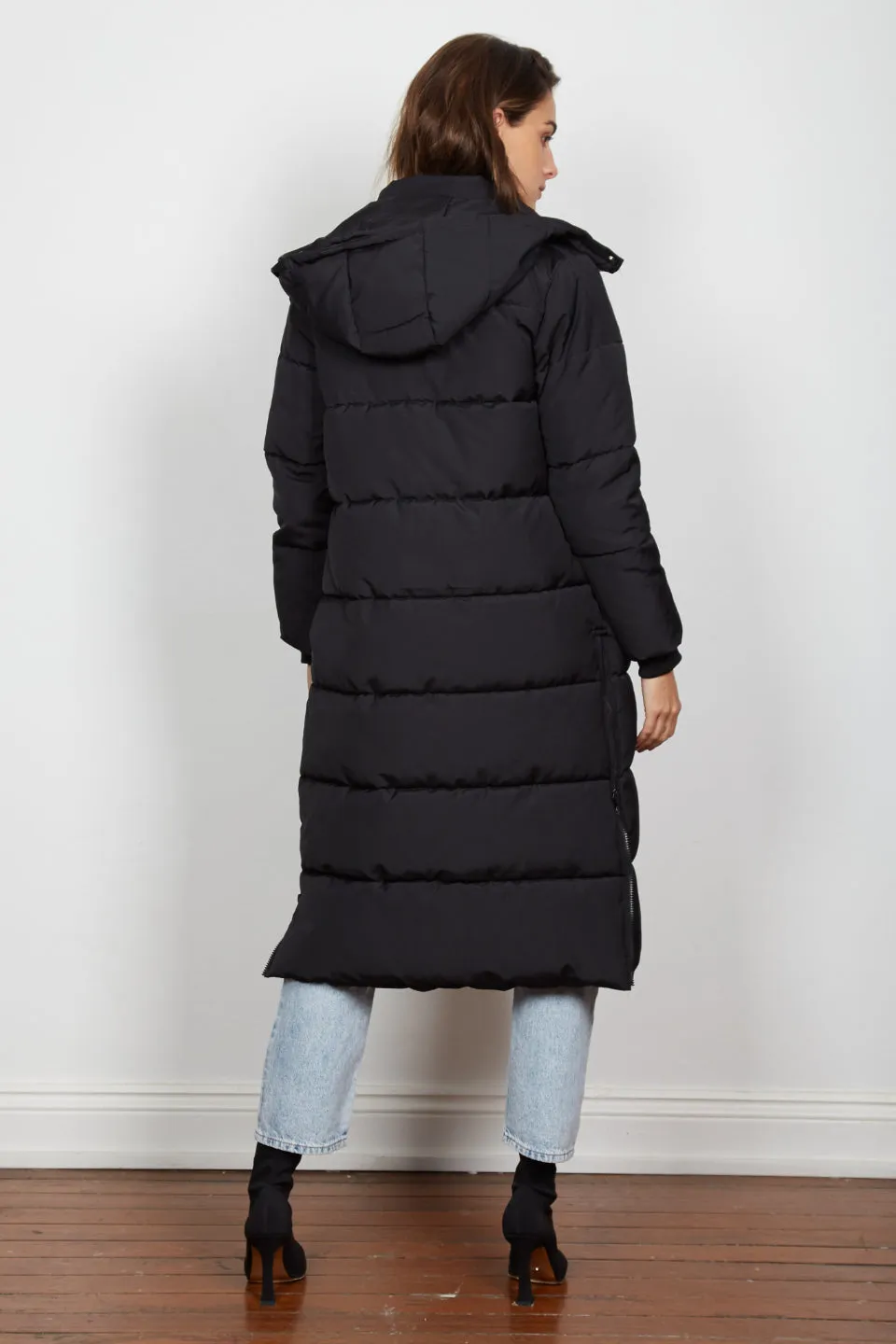 Blizzard Longline Black Puffer Jacket