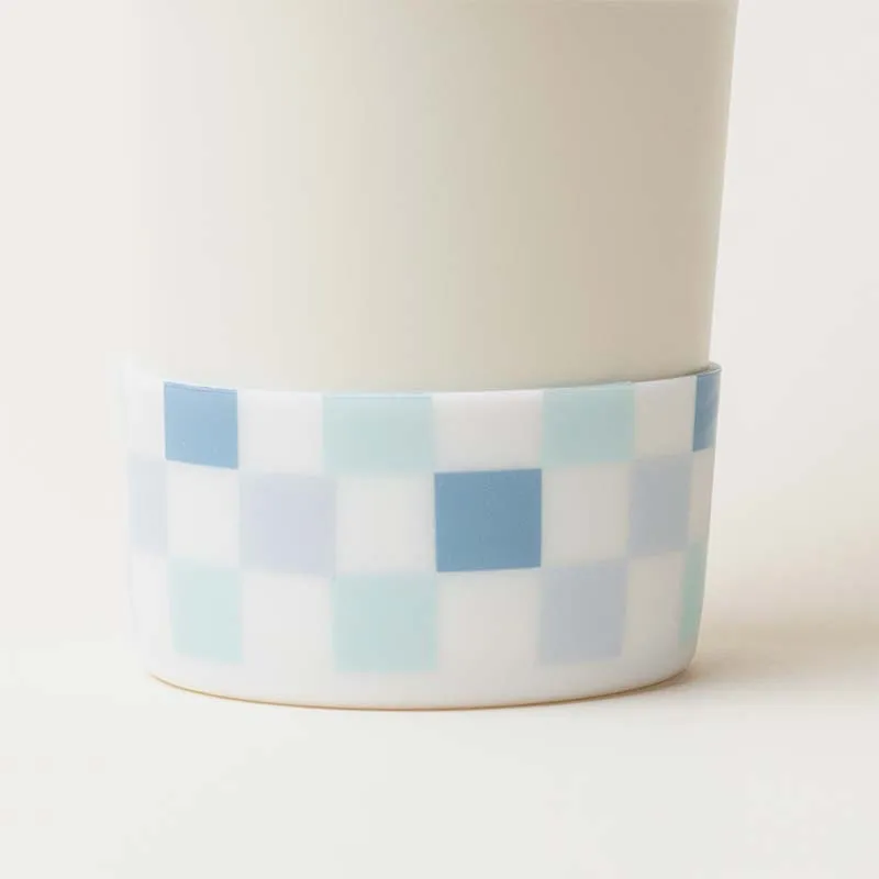 Blue Checkered Tumbler Boot