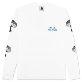 Blue Meanie L/S Tee - White