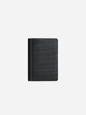 Bramley Apple Leather & Wood Leather Vegan Passport Holder | Black