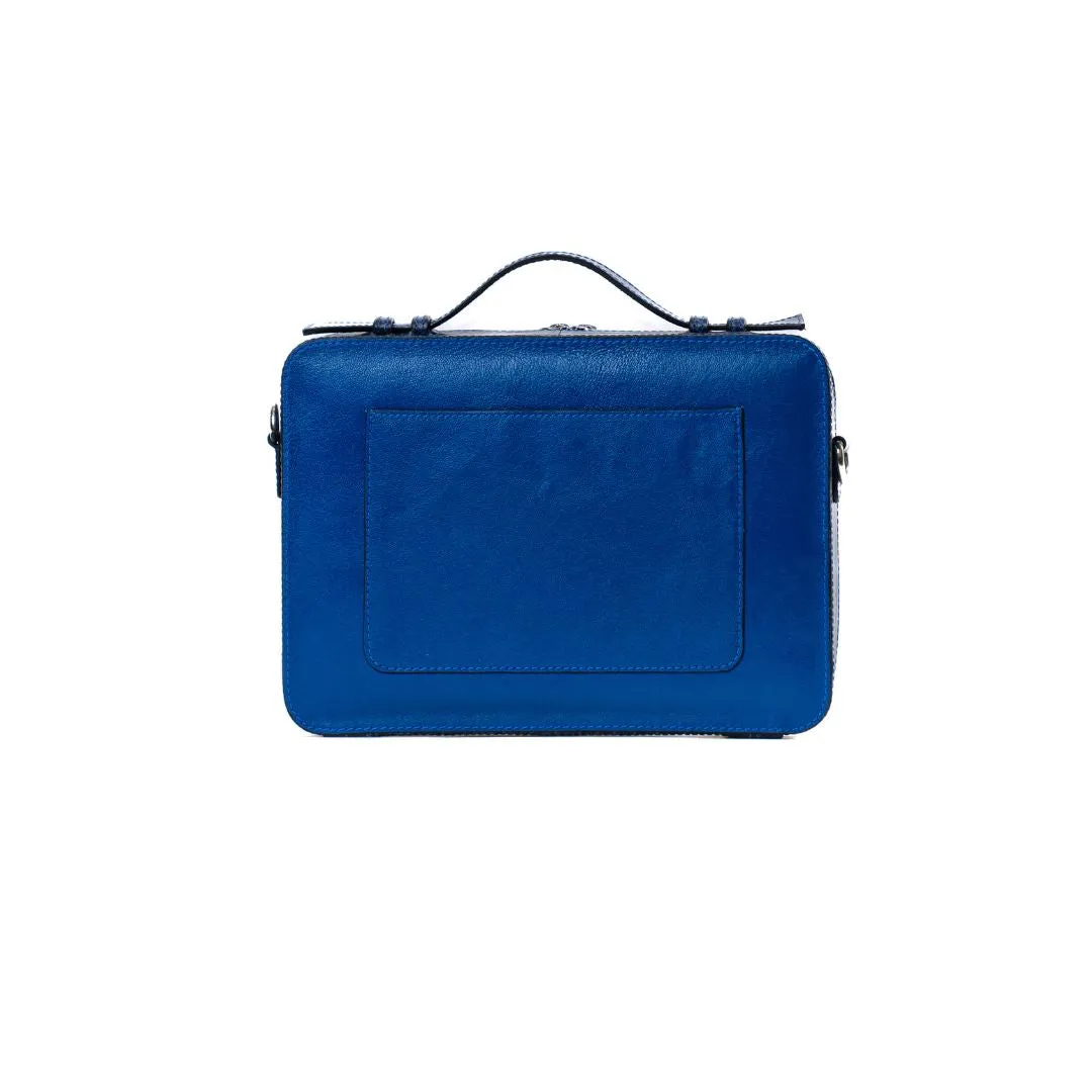 Briefcase blue azure