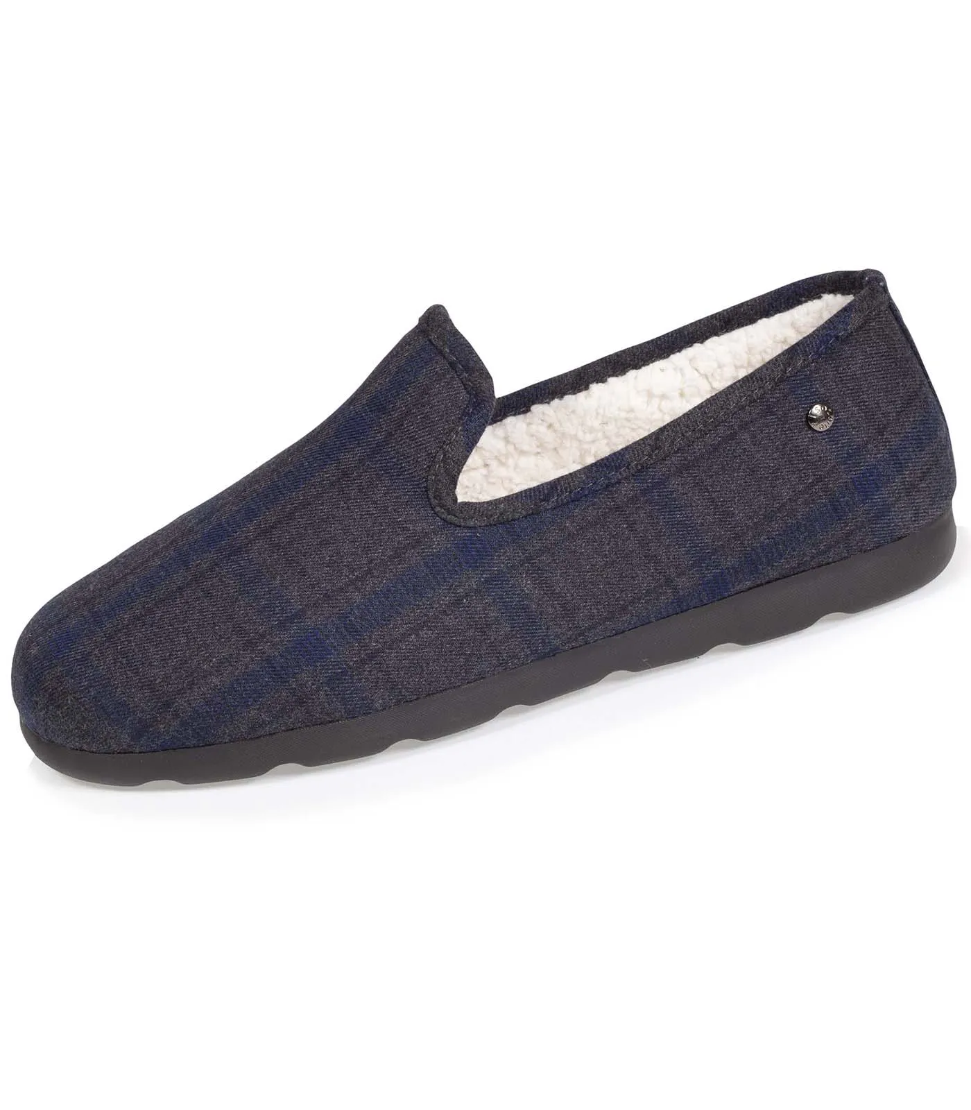 Chaussons charentaises Homme Tartan chaud