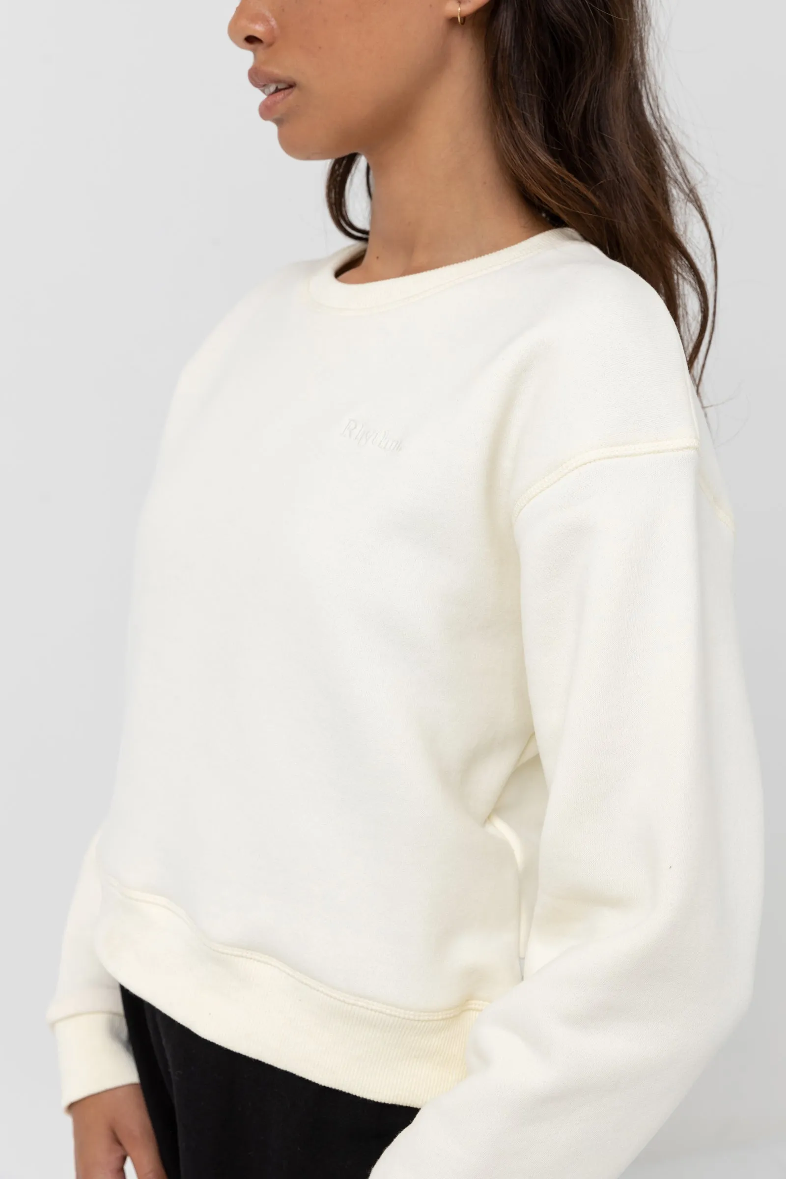 Classic Crew Neck Fleece Antique White