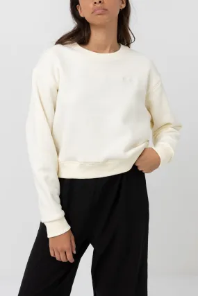 Classic Crew Neck Fleece Antique White