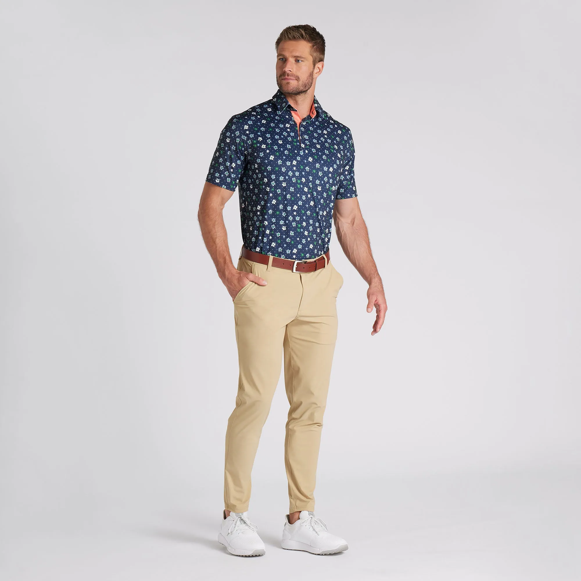 CLOUDSPUN Floral Golf Polo