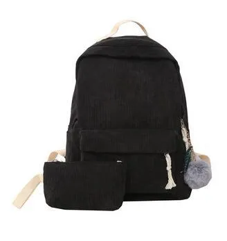 Corduroy Fashion Backpack for School or Everyday Use