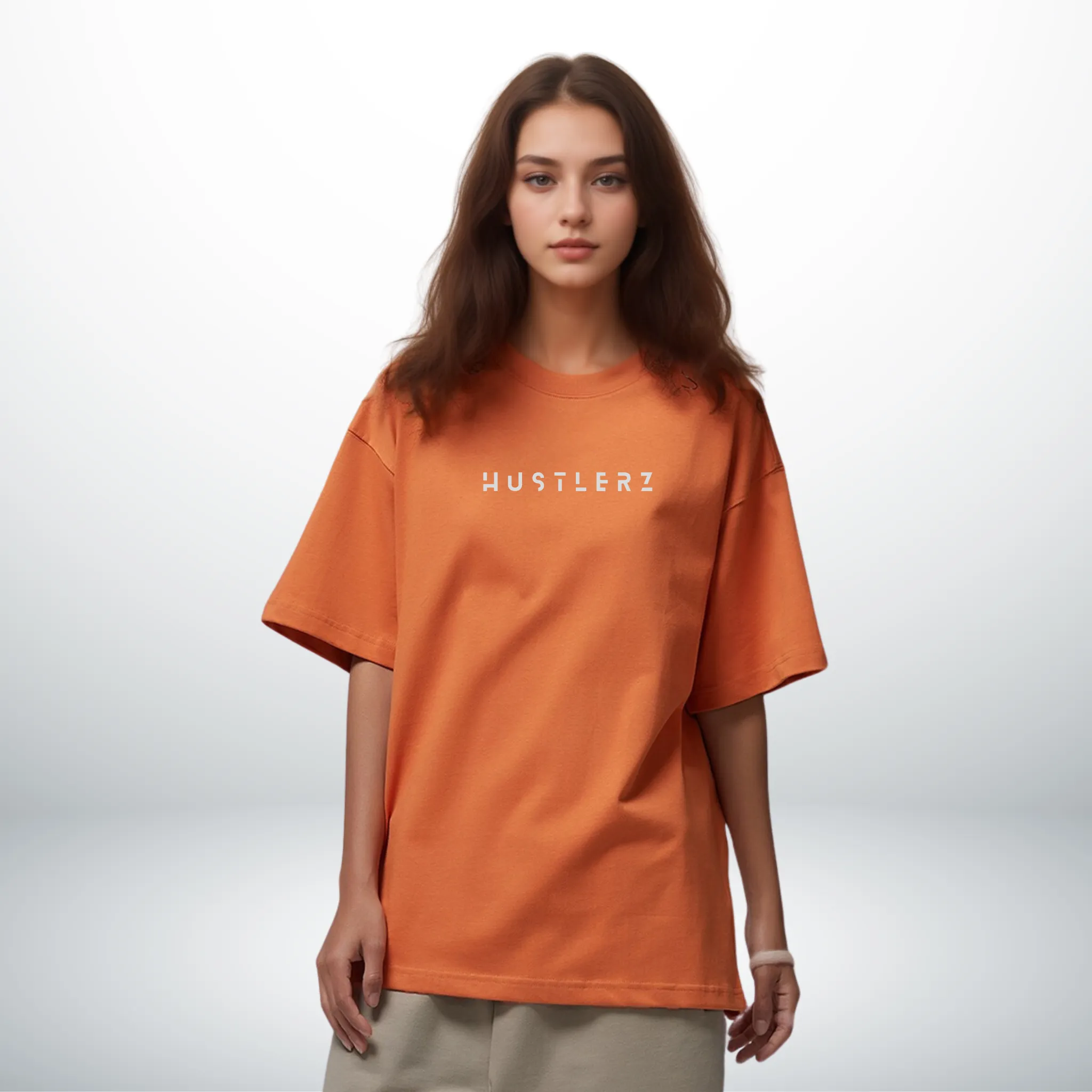 Cotton Oversized T-Shirt - Orange