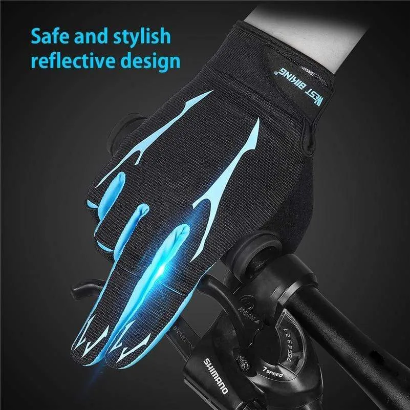 Cycling Gloves Men Women Sports Full Finger GEL Bike Gloves Touch Screen Windproof Warm MTB Road Bicycle Gloves