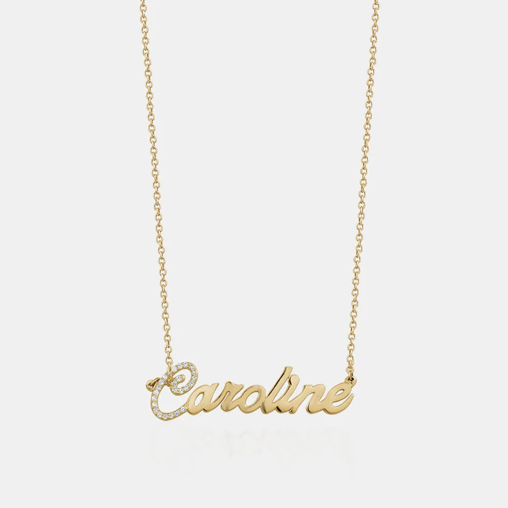 Diamond Accent Name Necklace