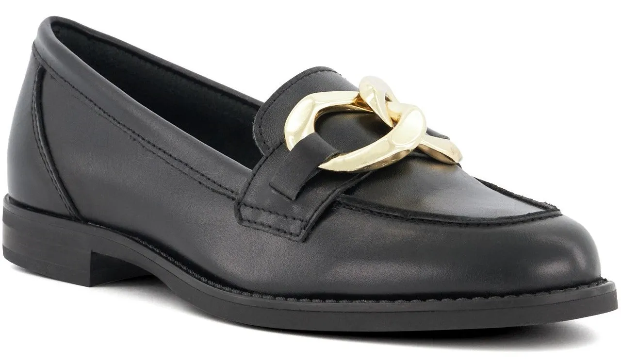 Dune Goddess Womens Leather Slip On Loafer