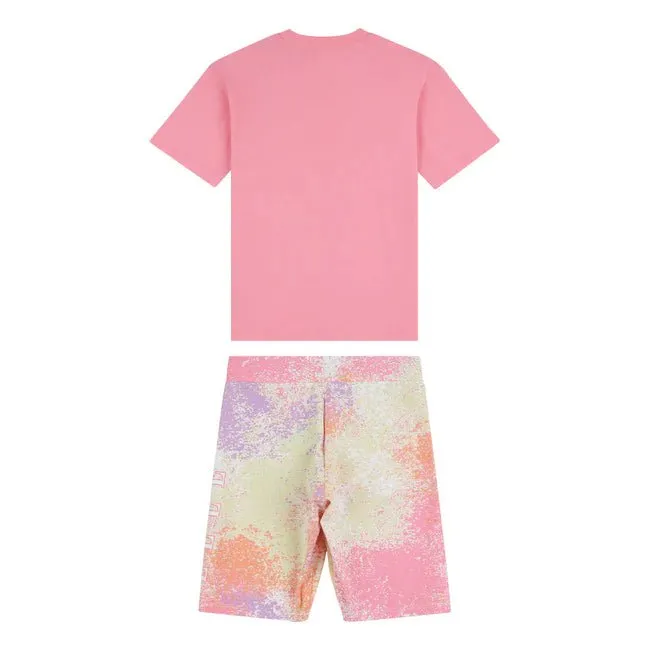 Elle Loose Fit Tee & AOP Cycling Short Set Junior