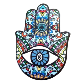 Evil eye blue glass Hamsa Blessing for Home