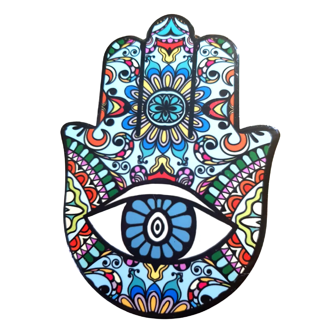 Evil eye blue glass Hamsa Blessing for Home