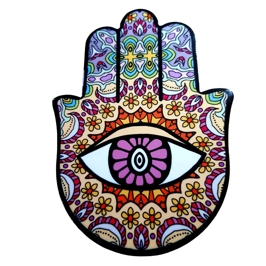 Evil eye blue glass Hamsa Blessing for Home