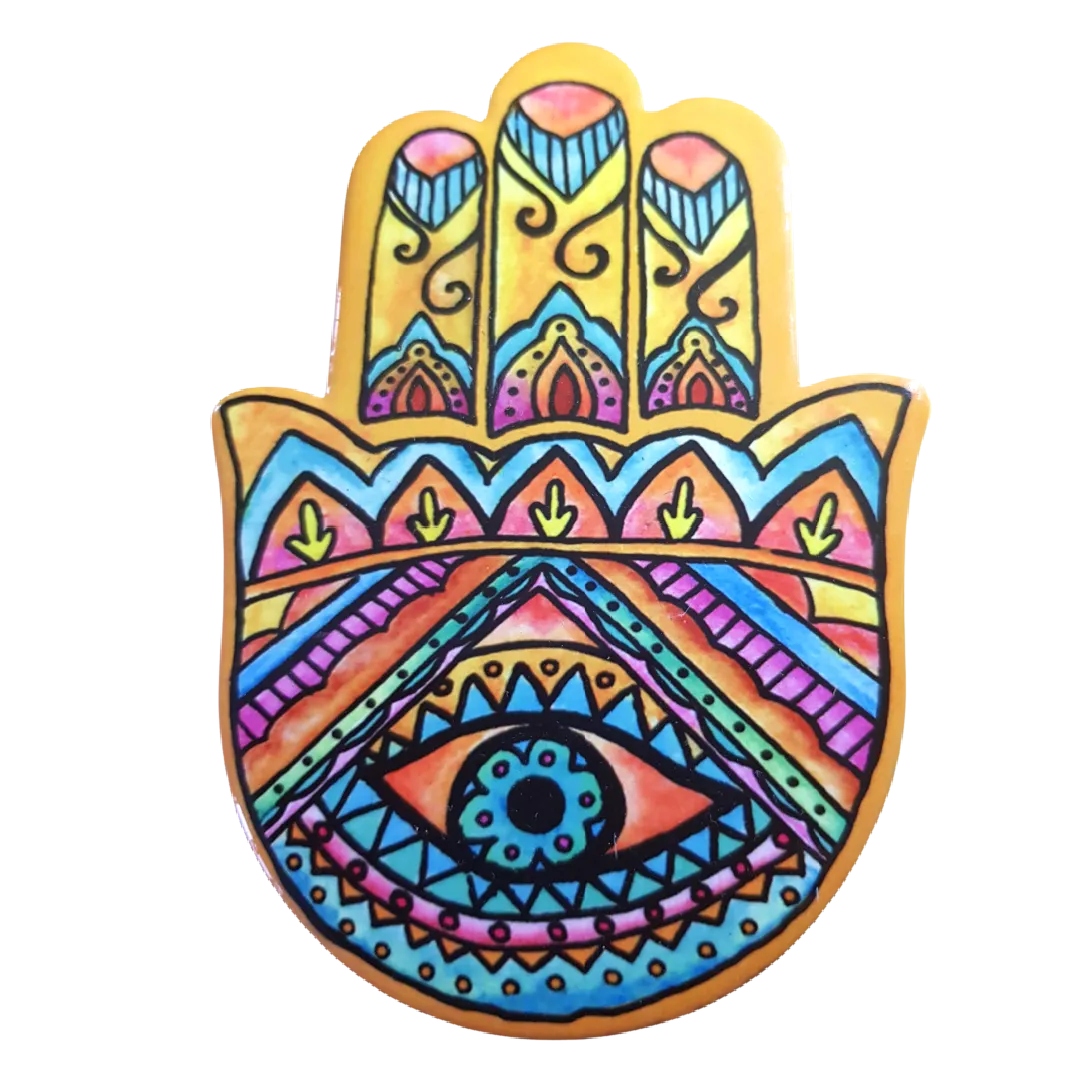 Evil eye blue glass Hamsa Blessing for Home