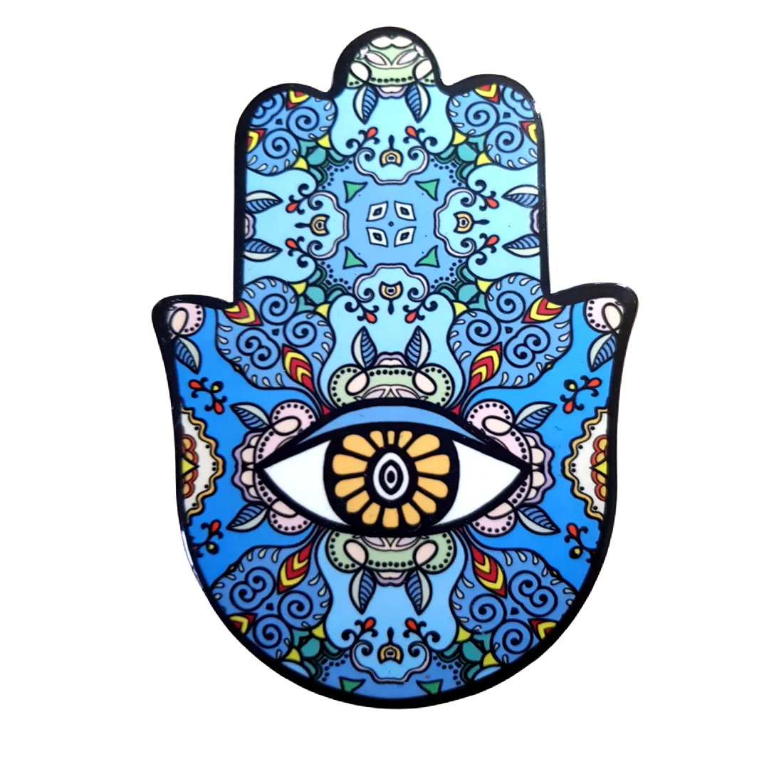 Evil eye blue glass Hamsa Blessing for Home