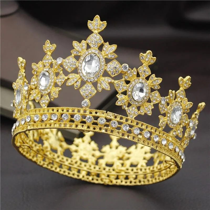 Fashion Royal King and Queen Tiara Crown for Wedding or Party