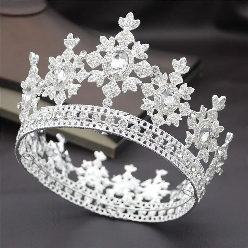 Fashion Royal King and Queen Tiara Crown for Wedding or Party