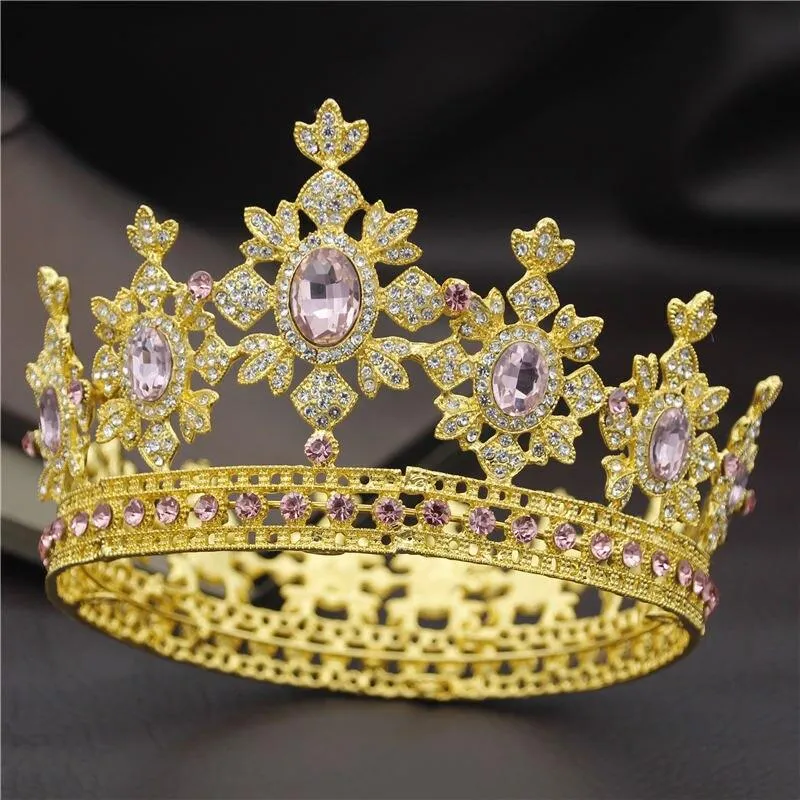 Fashion Royal King and Queen Tiara Crown for Wedding or Party