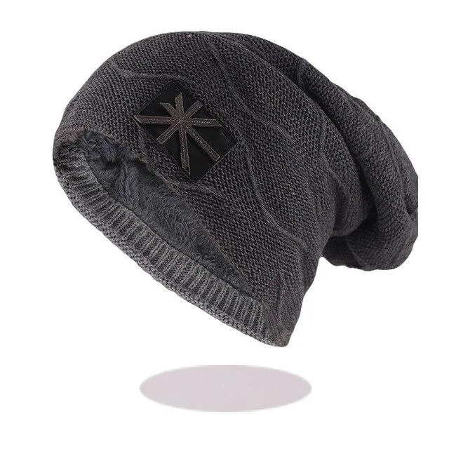 Flag Geometric Wool and Cotton Knit Winter Hat, Beanie, Bonnet or Skullie