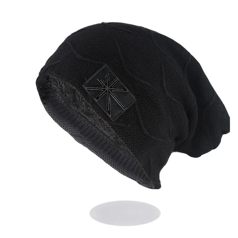 Flag Geometric Wool and Cotton Knit Winter Hat, Beanie, Bonnet or Skullie