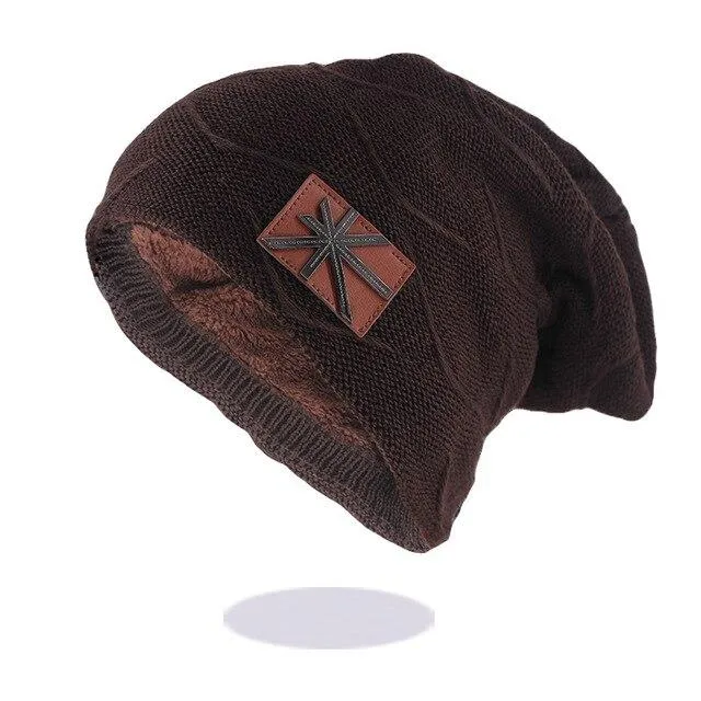 Flag Geometric Wool and Cotton Knit Winter Hat, Beanie, Bonnet or Skullie