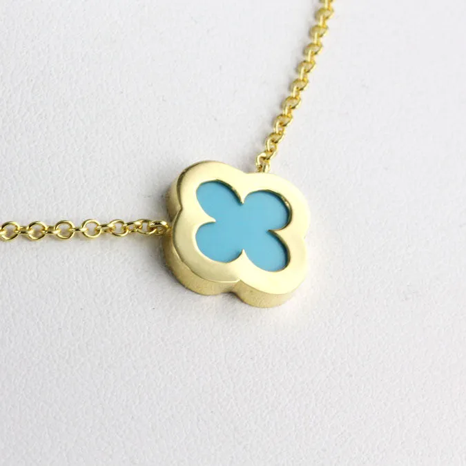 Floral Turquoise 14K Gold Necklace