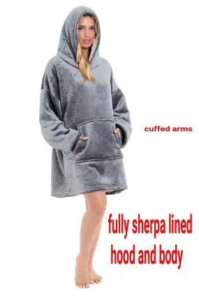 Foxburry - Snuggle in Style: Ladies Oversized Sherpa Blanket Hoodie