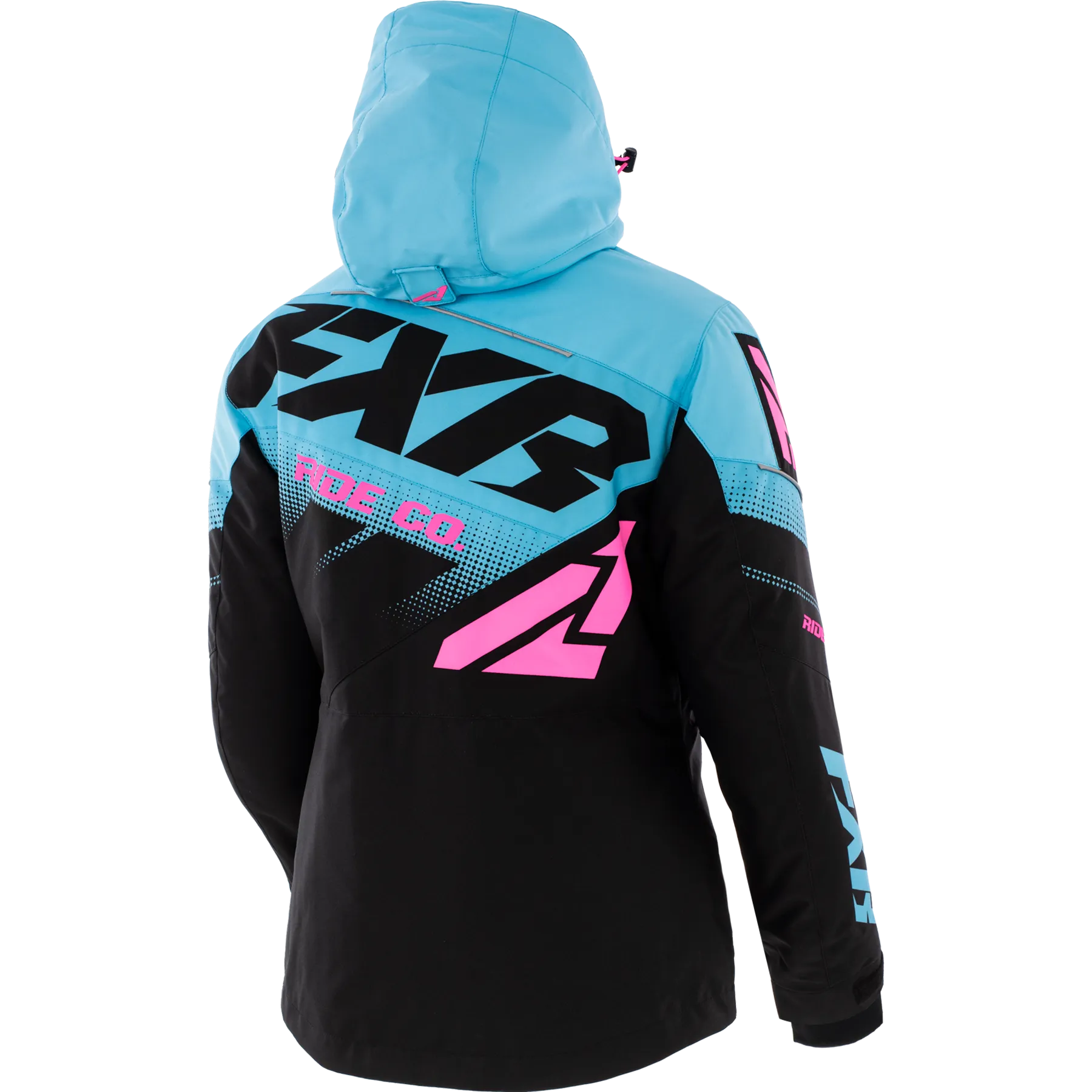 FXR Boost FX Womens Jacket Black/Sky Blue/Electric Pink